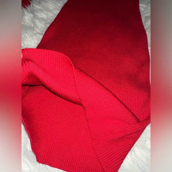 PLANET GOLD Womens Red Cut Out Long Sleeve
Turtle Neck Short Evening Body - Picture 14 of 14